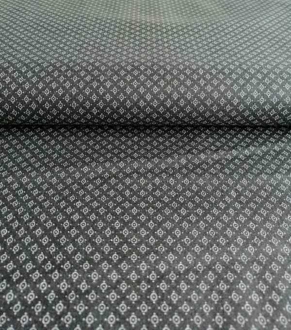 Baumwolle - schwarz mit kleinen geometrischen Muster