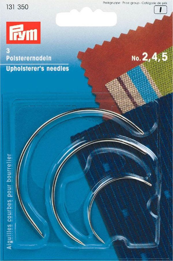 Prym Polsterernadeln gebogen ST 2,4,5 silberfarbig