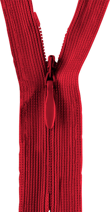 Reißverschluss - S43 Tropfenschieber - Kleider/ Röcke - nahtverdeckt - 30cm - rot