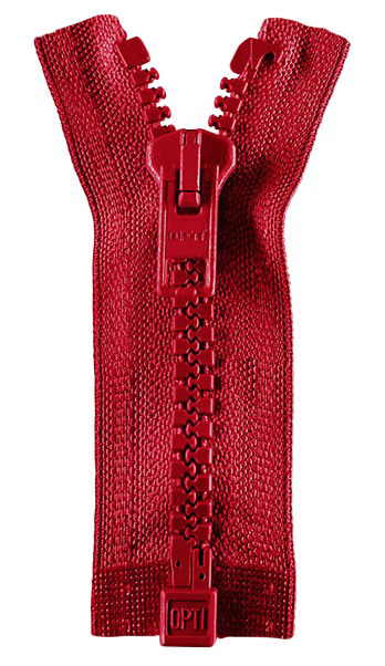 Reißverschluss - P60 Werraschieber - Jacken - teilbar - 55cm - rot