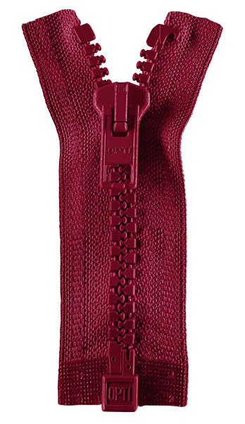 Reißverschluss - P60 Werraschieber - Jacken - teilbar - 40cm - burgund