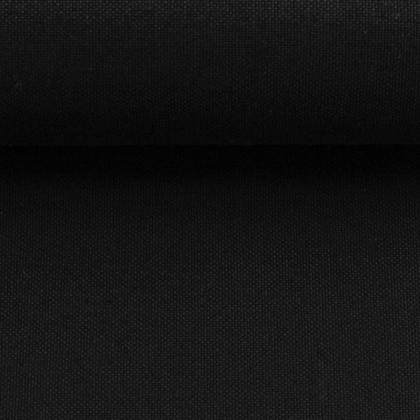 Baumwollstoff - Calvin (Canvas) - schwarz uni