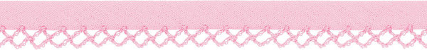 Schrägband - Häkelspitze - 12mm - rosa