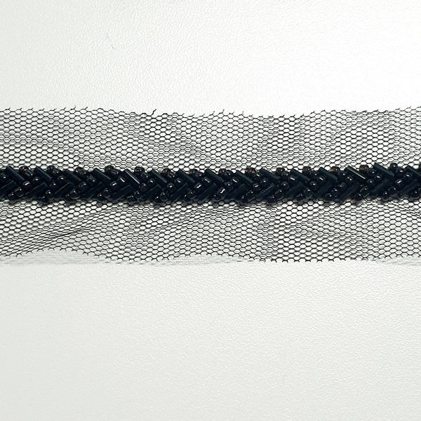 Perlenband - 8mm - schwarz