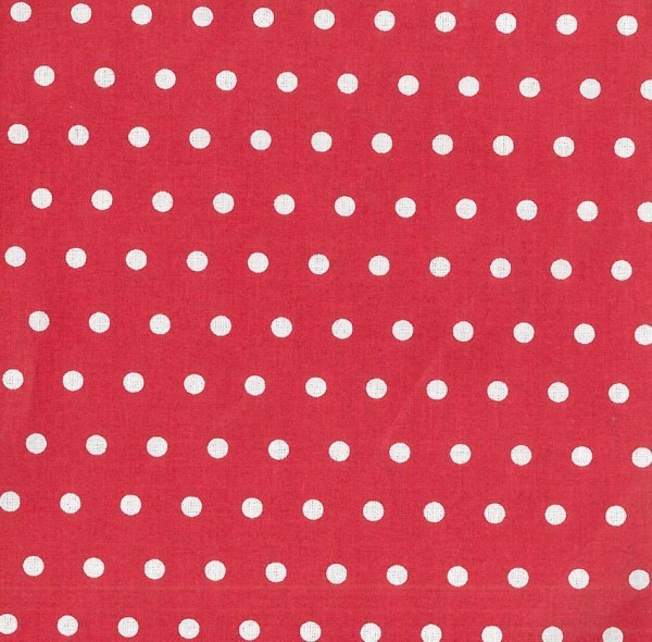 Baumwolle beschichtet - Leona - Punkte - rot