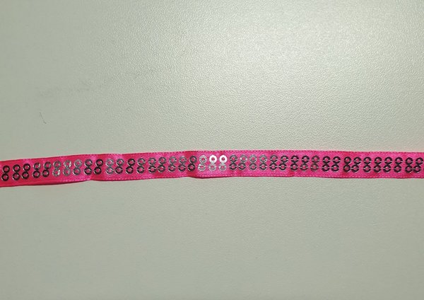 Pailletten-Glitterband - 10mm - pink