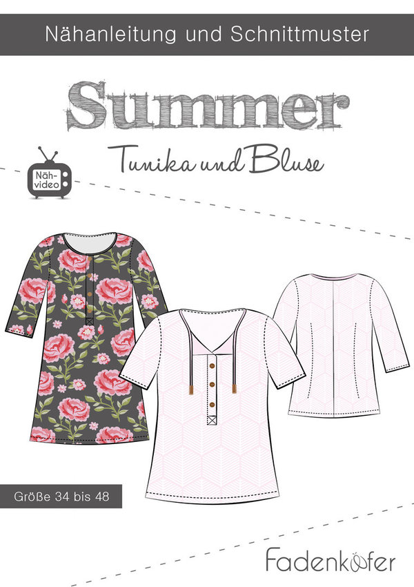 Papierschnittmuster Summer Tunika und Bluse Damen