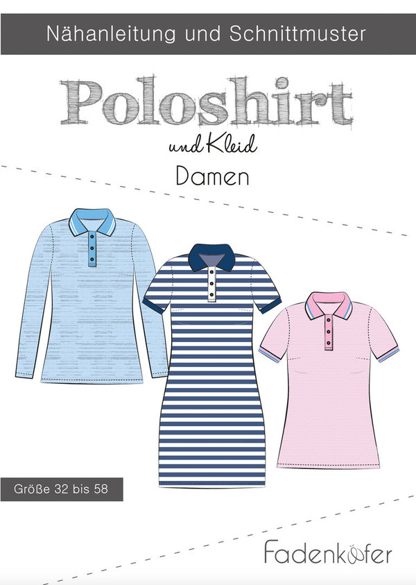 Papierschnittmuster Poloshirt & Kleid Damen