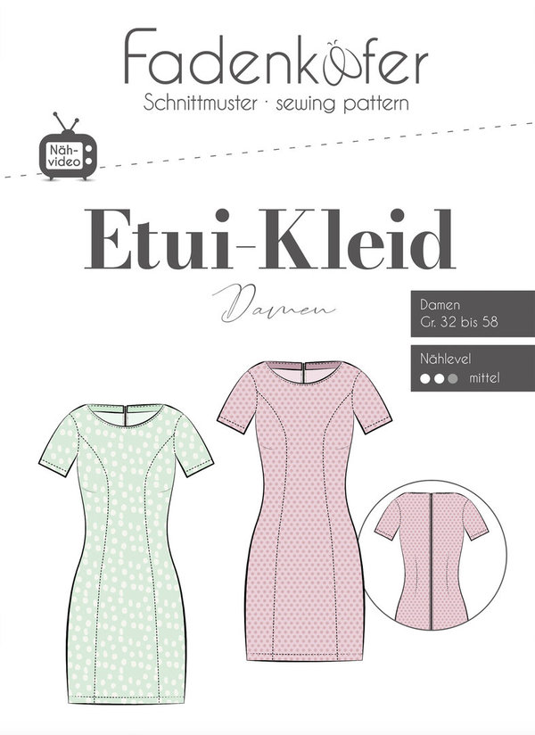 Papierschnittmuster Etui-Kleid Damen