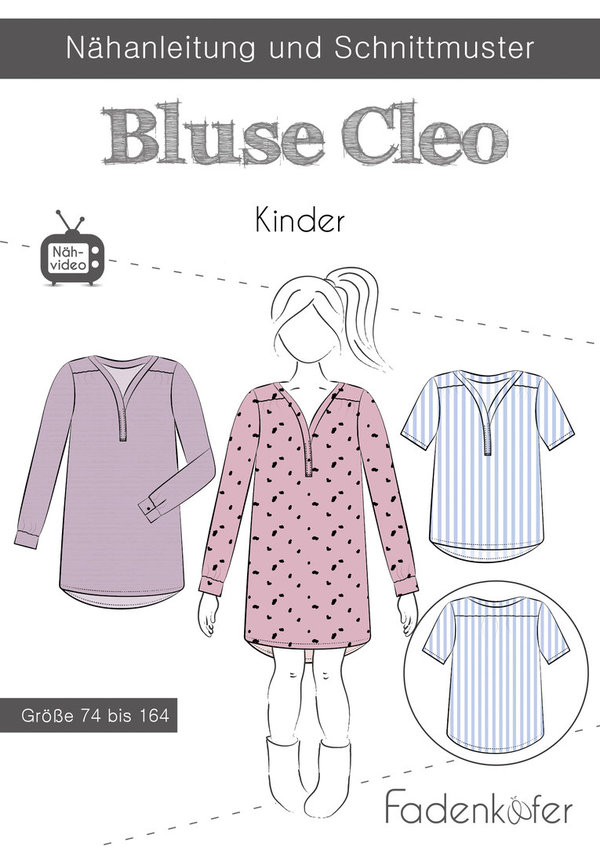 Papierschnittmuster Bluse Cleo Kinder