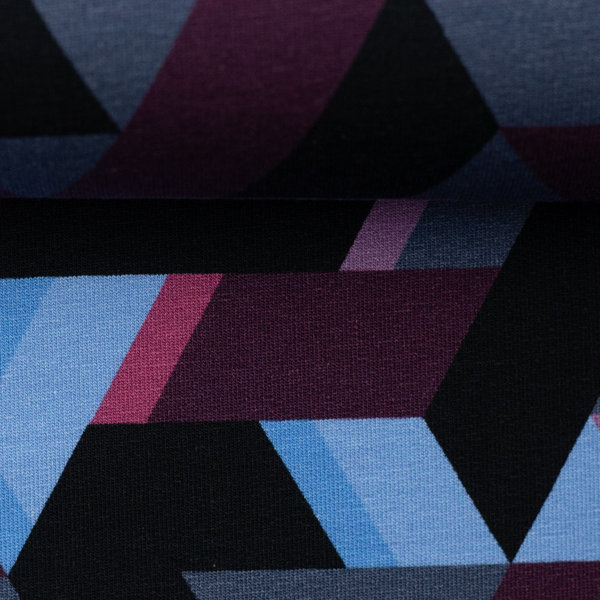 Sweat - French Terry - Geometric Camouflage by Thorsten Berger - geometrisch - blau
