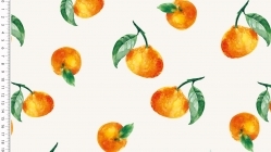 Jersey - Orange - Orangen - weiß