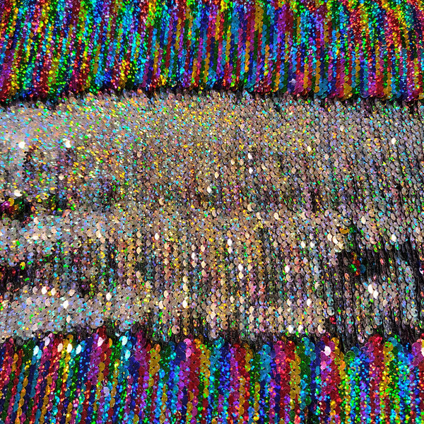 Paillettenstoff - Kostümstoff - double - irisierend  regenbogen