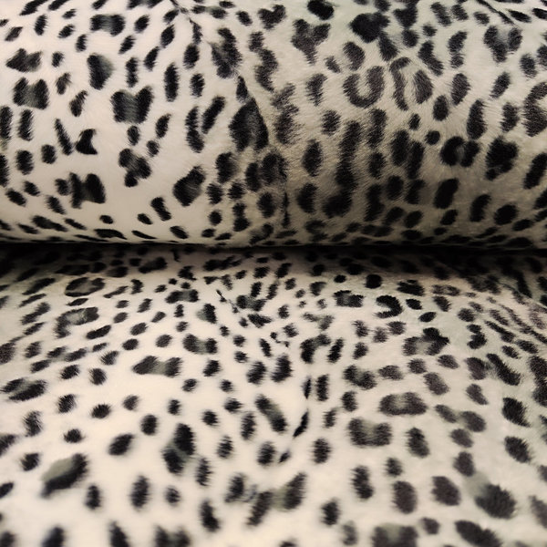 Kostümstoff - Babyozelot - Gepardenmuster - weiß