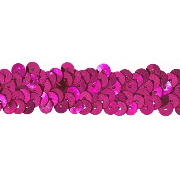 Paillettengummiband - 30mm - Paillette - pink